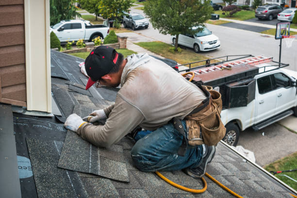 Professional Flat Roof Repair technician working in Westbrook, ME
